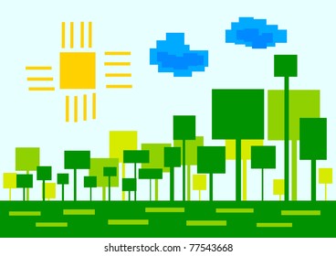 Cubist landscape