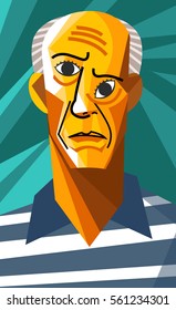 cubist old man great painter self portrait