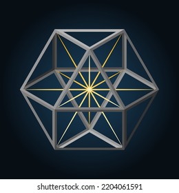 Cuboctahedron, vector equilibrium, sacred geometry, Archimedean solid