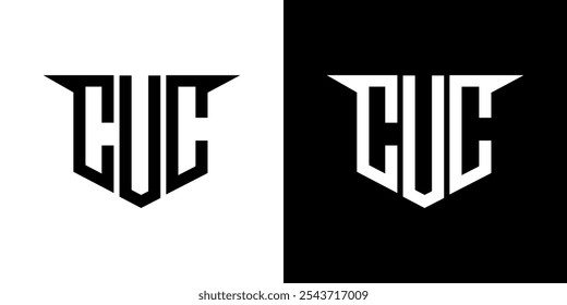 CUC letter logo design with white background in illustrator, vector logo modern alphabet font overlap style, calligraphy designs for logo, Poster, Invitation, etc.