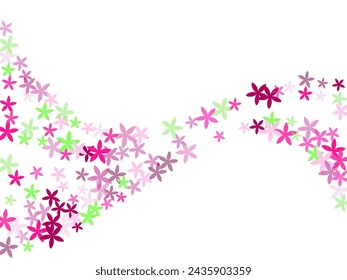 Cuckoo abstract flowers vector design. Tiny field blossom elements scattered. Hinamatsuri Girl's Day backdrop. Retro flowers Cuckoo simple blossom. Flowering daisy.