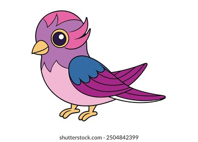 Cuckoo Bird Vector Illustration | Linocut, Kawaii, Cartoon, Clipart And Line Art Design