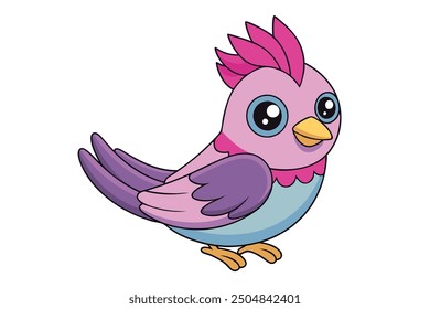 Cuckoo Bird Vector Illustration | Linocut, Kawaii, Cartoon, Clipart And Line Art Design
