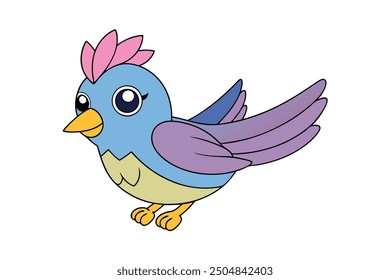Cuckoo Bird Vector Illustration | Linocut, Kawaii, Cartoon, Clipart And Line Art Design
