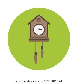 Cuckoo clock flat icon.You can be used for several purposes like: websites, UI, UX, print templates, presentation templates, promotional materials, info-graphics, web and mobile phone apps.