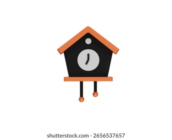  cuckoo clock icon 3d illustration render
