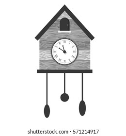 Cuckoo clock icon image, vector illustration design