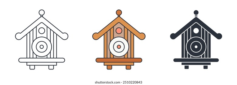 Cuckoo Clock icon symbol vector illustration isolated on white background