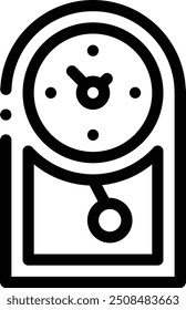 cuckoo clock icon. Thin Linear Style Design Isolated On White Background