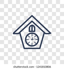 Cuckoo Clock icon. Trendy linear Cuckoo Clock logo concept on transparent background from Christmas collection