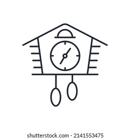 Cuckoo clock icons  symbol vector elements for infographic web