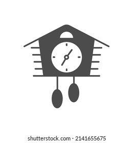 Cuckoo clock icons  symbol vector elements for infographic web