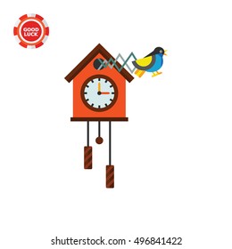 Cuckoo Clock Vector Icon Stock Vector (Royalty Free) 496841422