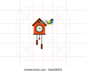 Cuckoo Clock Vector Icon