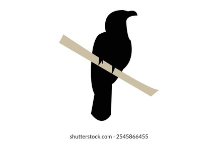 Diseño Y Ilustración vectorial De La Silueta Del Cuco. 
