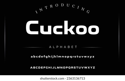 Cuckoo Sport Modern Future bold Alphabet Font. Typography urban style fonts for technology, digital, movie logo bold style. vector illustration