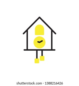 cuckoo time icon vector design modern style