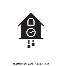 cuckoo time icon vector glyph style