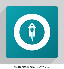 Cuckoo-clock icon, on white background