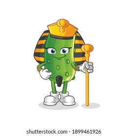 cucumber ancient egypt cartoon. cartoon mascot vector