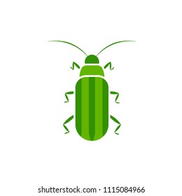 Cucumber Beetle. Lawn Pest Control Clipart image isolated on white background