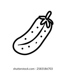 Cucumber black icon drawing white background vector illustration design.