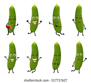 Cucumber cartoon character