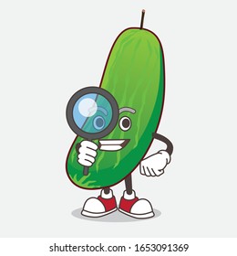 Cucumber cartoon mascot character Detective cartoon character design