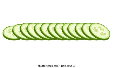 cucumber cartoon vector. free space for text. wallpaper. background.