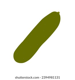 Icono aislado de color pepino, ilustración vectorial lista para impresión escalable en diseño de estilo plano a la moda.