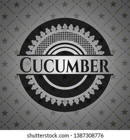 Cucumber dark icon or emblem. Vector Illustration. Detailed.