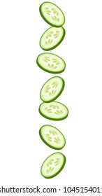 cucumber drop vector. free space for text. wallpaper. background.