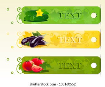 Cucumber, eggplant, tomato