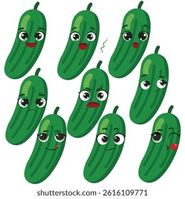 Cucumber face set for kids