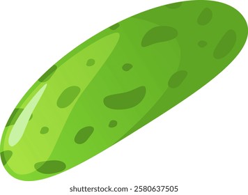 Cucumber featuring dark green spots rests on a clean white background, highlighting the vibrant colors and fresh qualities of a nutritious vegetable ideal for healthy diets and salads