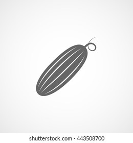 Cucumber Flat Icon On White Background