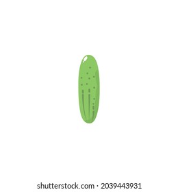 Cucumber Flat Icon, vegetable and diet, vector graphics, on a white background, eps 10. Vector Illustration Design