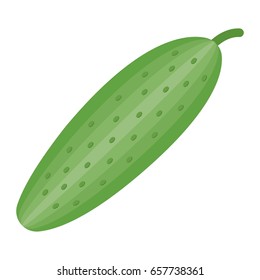 Cucumber flat icon, vegetable and diet, vector graphics, a colorful solid pattern on a white background, eps 10.