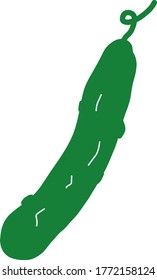 cucumber flat vector icon illustration