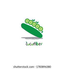 Cucumber Fresh Fruit Logo. Vector icon design template