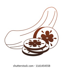 Cucumber fresh vegetable red lines