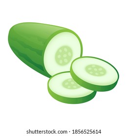 Cucumber Fruit Emoji Vector Design. Art Illustration Agriculture Farm Product.