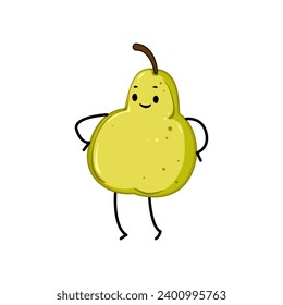 cucumber fruit vegetable character cartoon. apple green, comic fun, smile diet cucumber fruit vegetable character sign. isolated symbol vector illustration