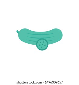 cucumber glyph flat vector icon
