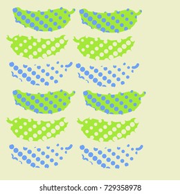 Cucumber halftone pattern. Hand drawn.
