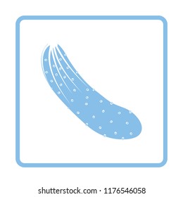 Cucumber icon. Blue frame design. Vector illustration.