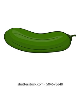 Cucumber icon. Cartoon illustration of cucumber vector icon for web design
