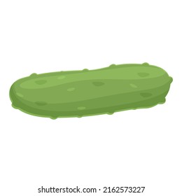 Cucumber icon cartoon vector. Green food. Gickle vegetable