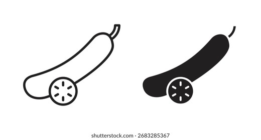 Ícone de pepino clipart e símbolos vetoriais lineart
