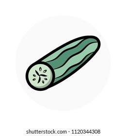 Cucumber icon collection. Vector illustration.